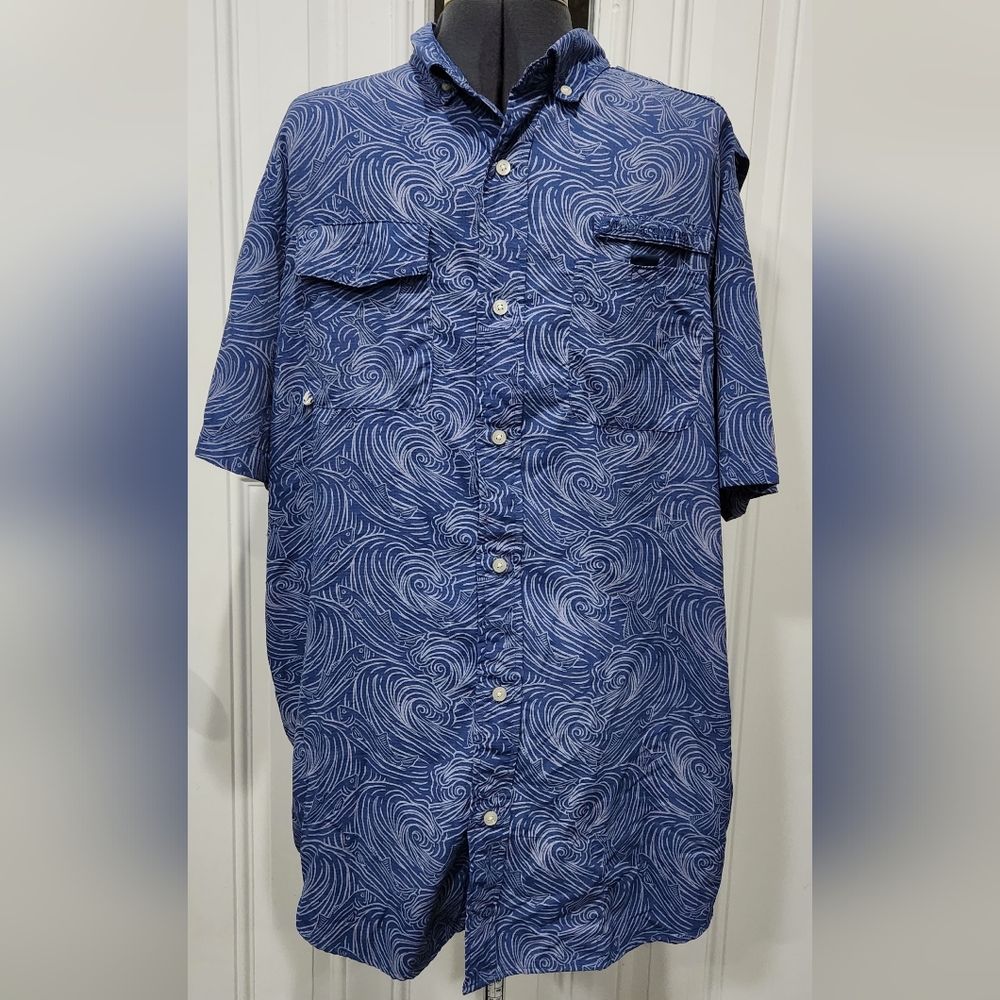 Vineyard Vines men's blue Harbor button down shirt size Large